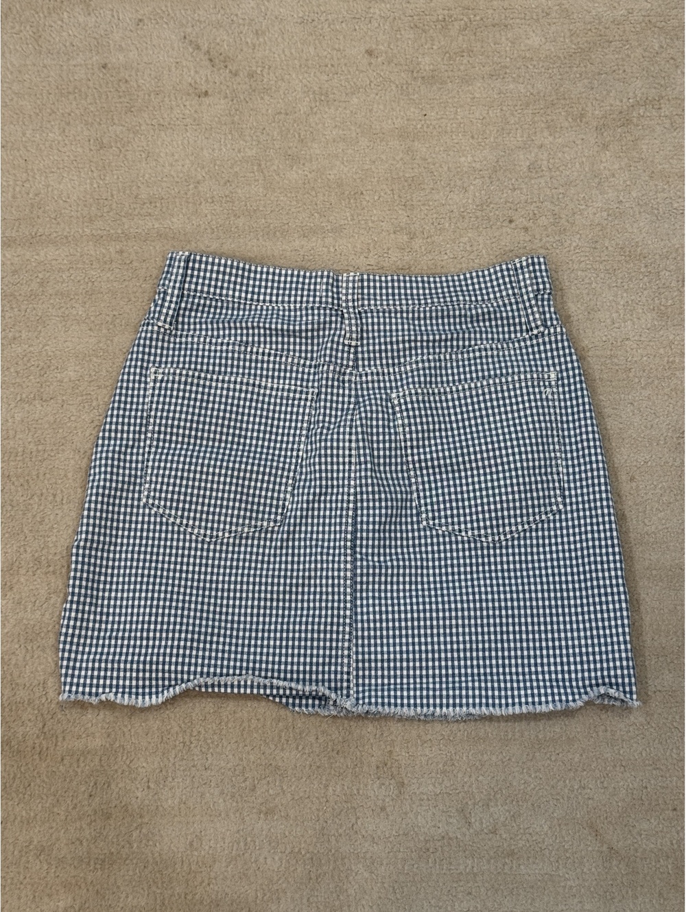 Madewell Blue Gingham mini skirt